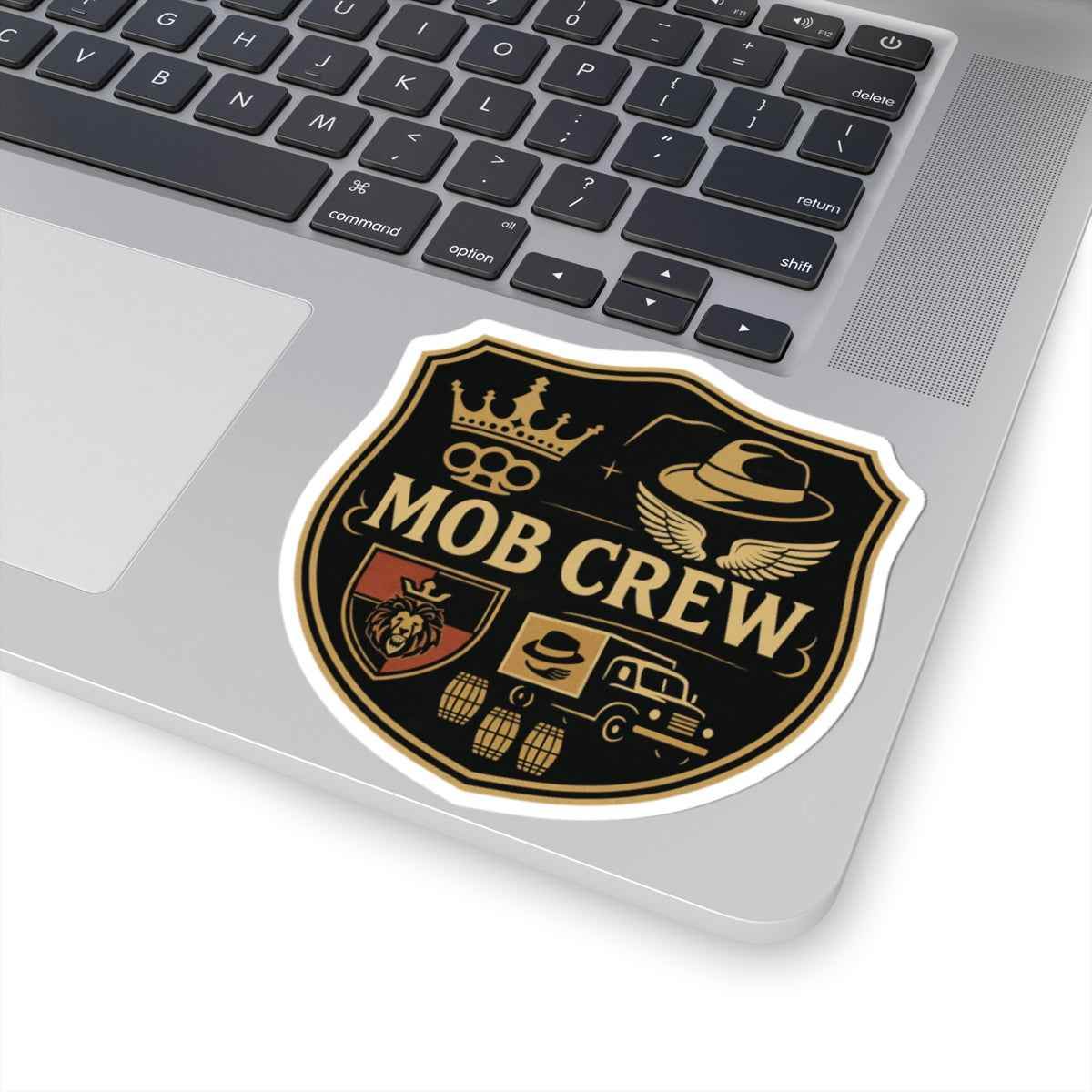 Retro Mob Crew Kiss-Cut Stickers | Vintage Vibe, Laptop Decor, Gift for Friends, Car Bumper Art, Cool Accessories