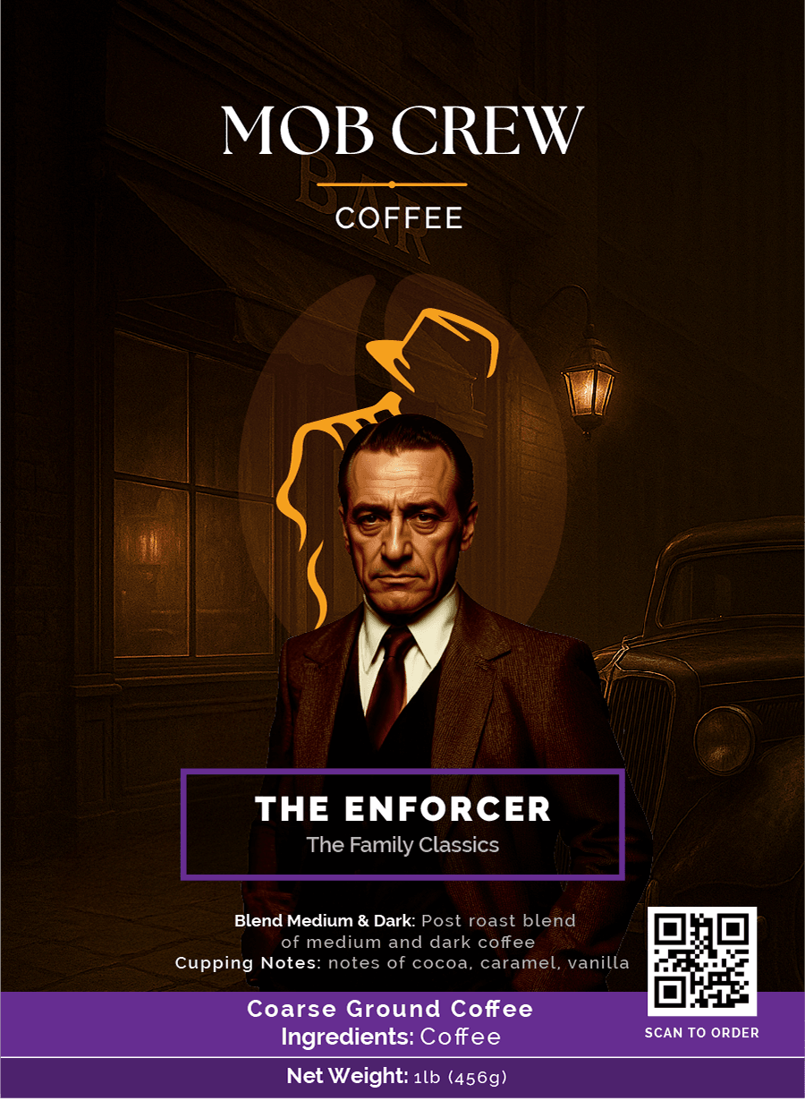 The Enforcer coffee coarse grind 1lb distinctive blend bold smooth finish