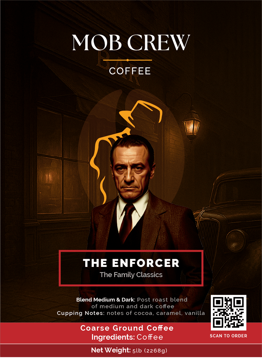 The Enforcer coffee coarse grind 5lb distinctive blend bold smooth finish
