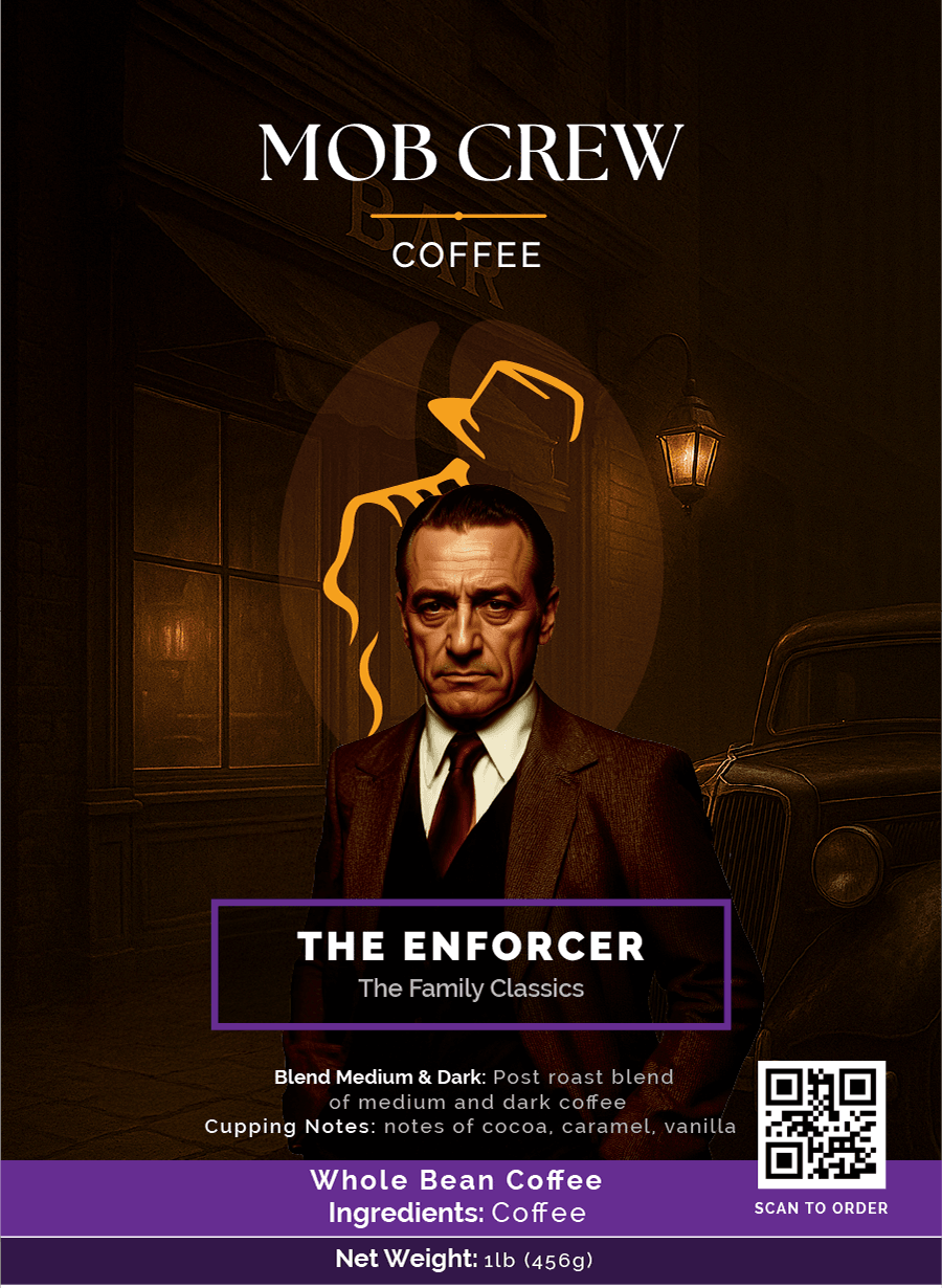 The Enforcer whole bean coffee 1lb post-roast blend premium beans