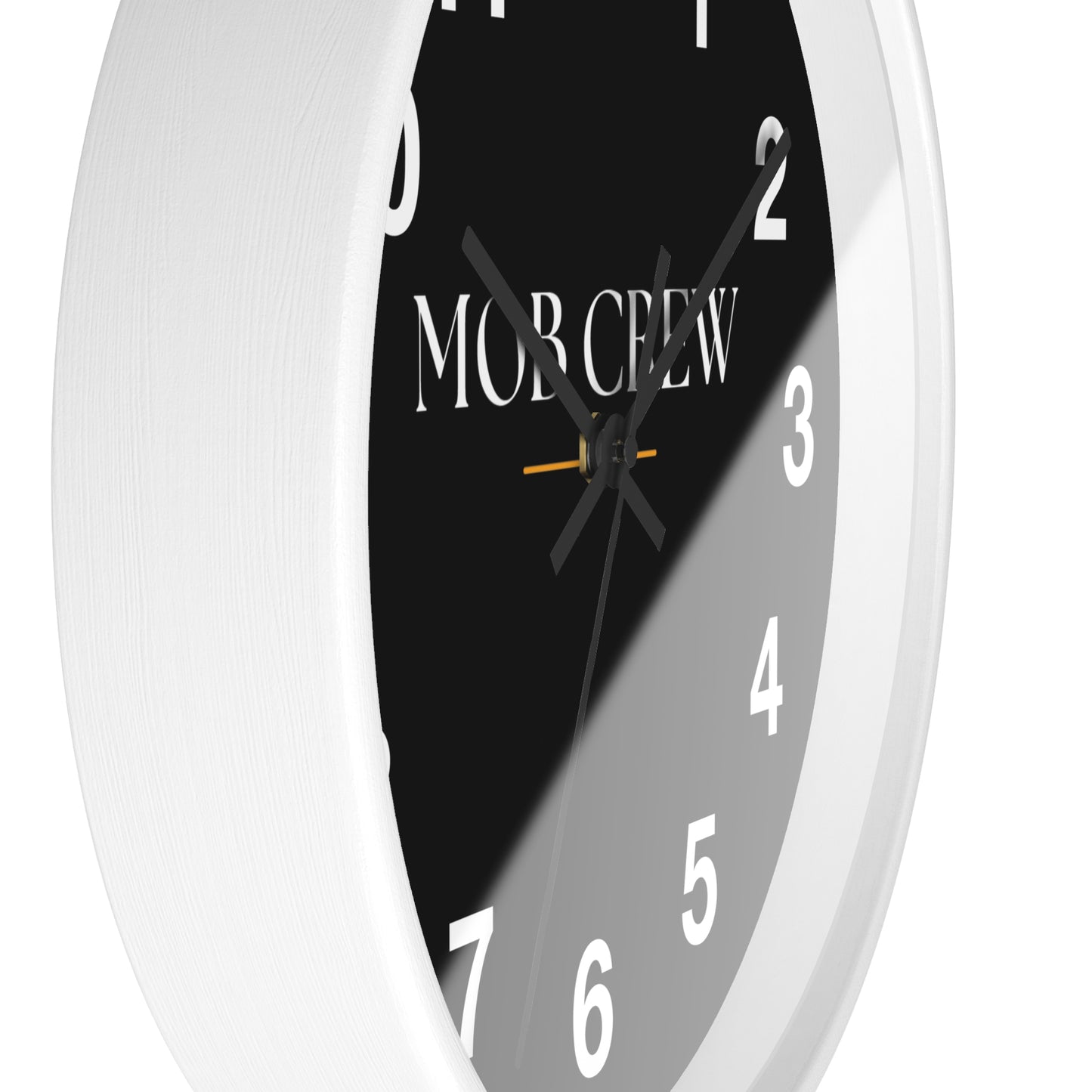 Mob Crew Black Wall Clock — Minimalist Modern Office Clock