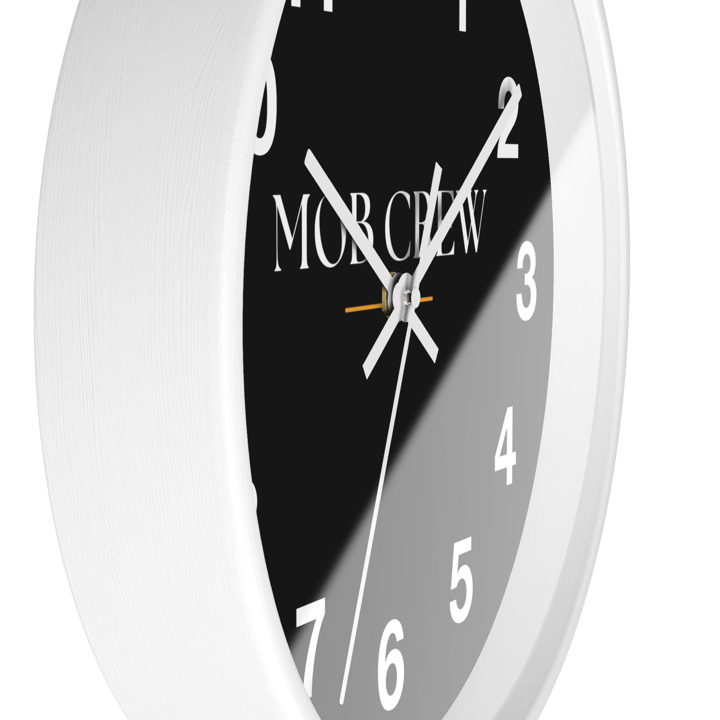 Mob Crew Black Wall Clock — Minimalist Modern Office Clock