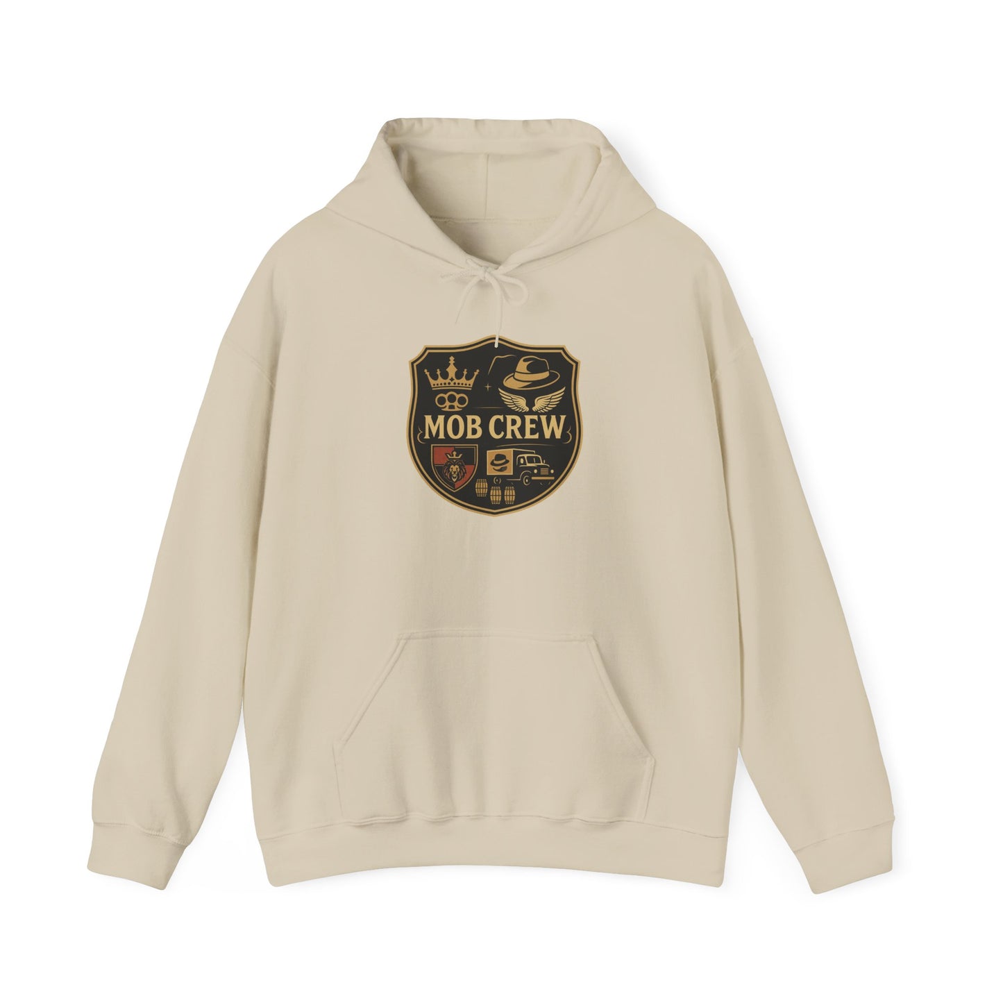 Mob Crew 4 Family Shield Hoodie – Vintage Pullover