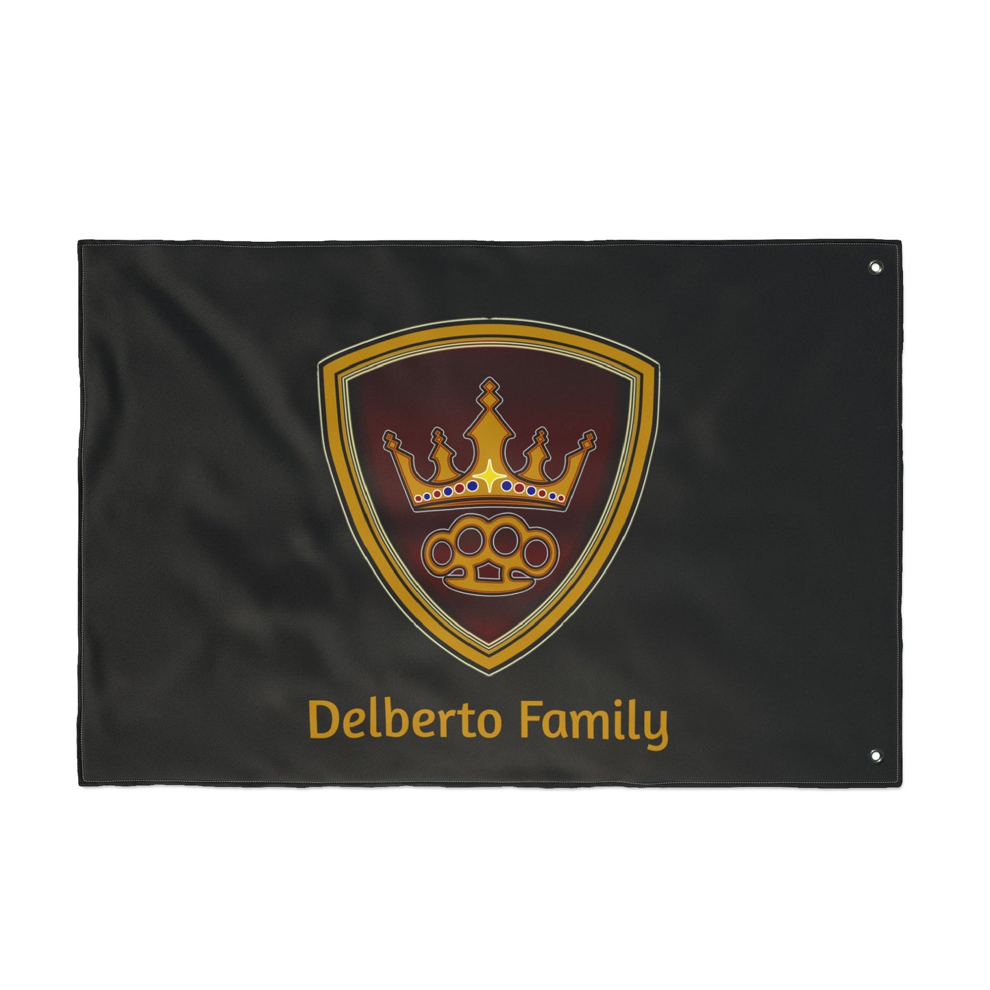 Delberto Family Flag — Double-Sided Outdoor Banner