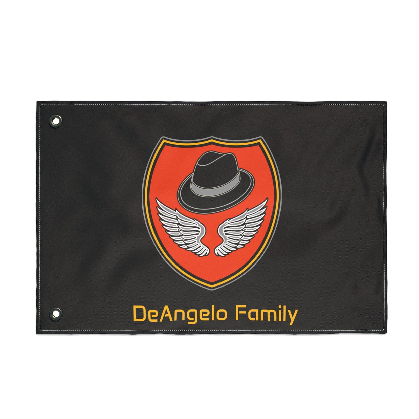 Family Flag — DeAngelo Family Crest Double-Sided Outdoor Banner