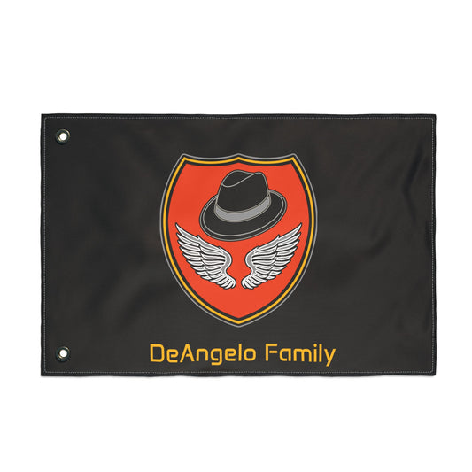 Family Flag — DeAngelo Family Crest Double-Sided Outdoor Banner