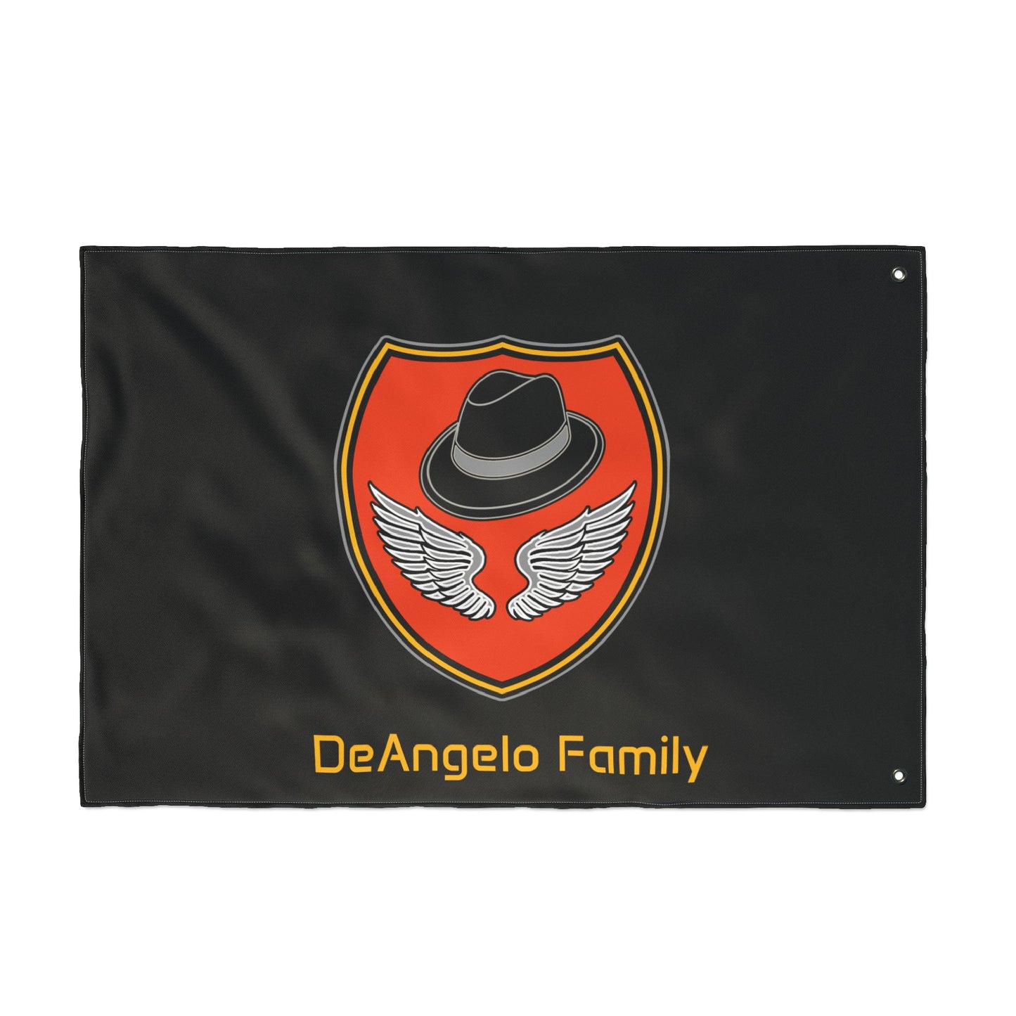 Family Flag — DeAngelo Family Crest Double-Sided Outdoor Banner