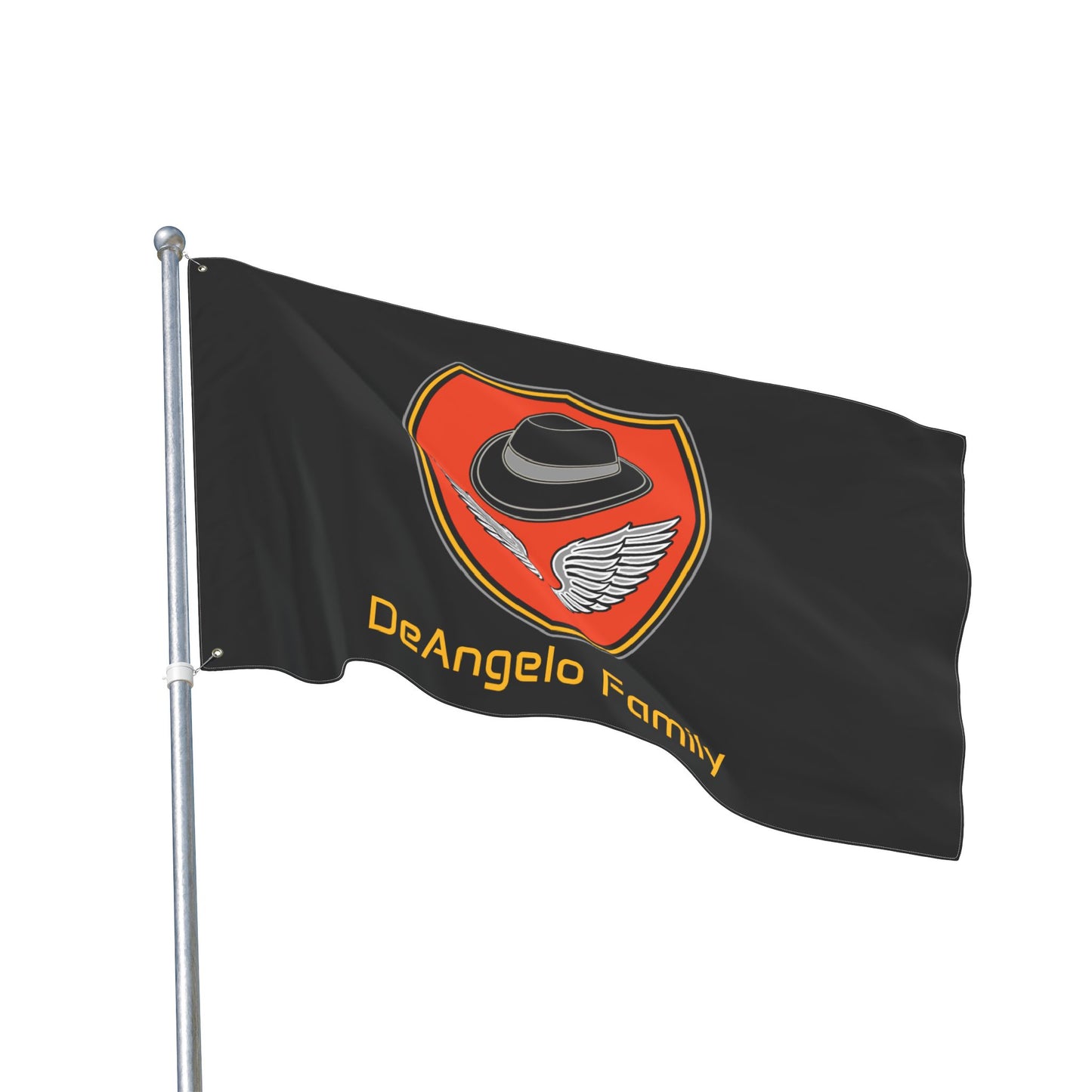 Family Flag — DeAngelo Family Crest Double-Sided Outdoor Banner