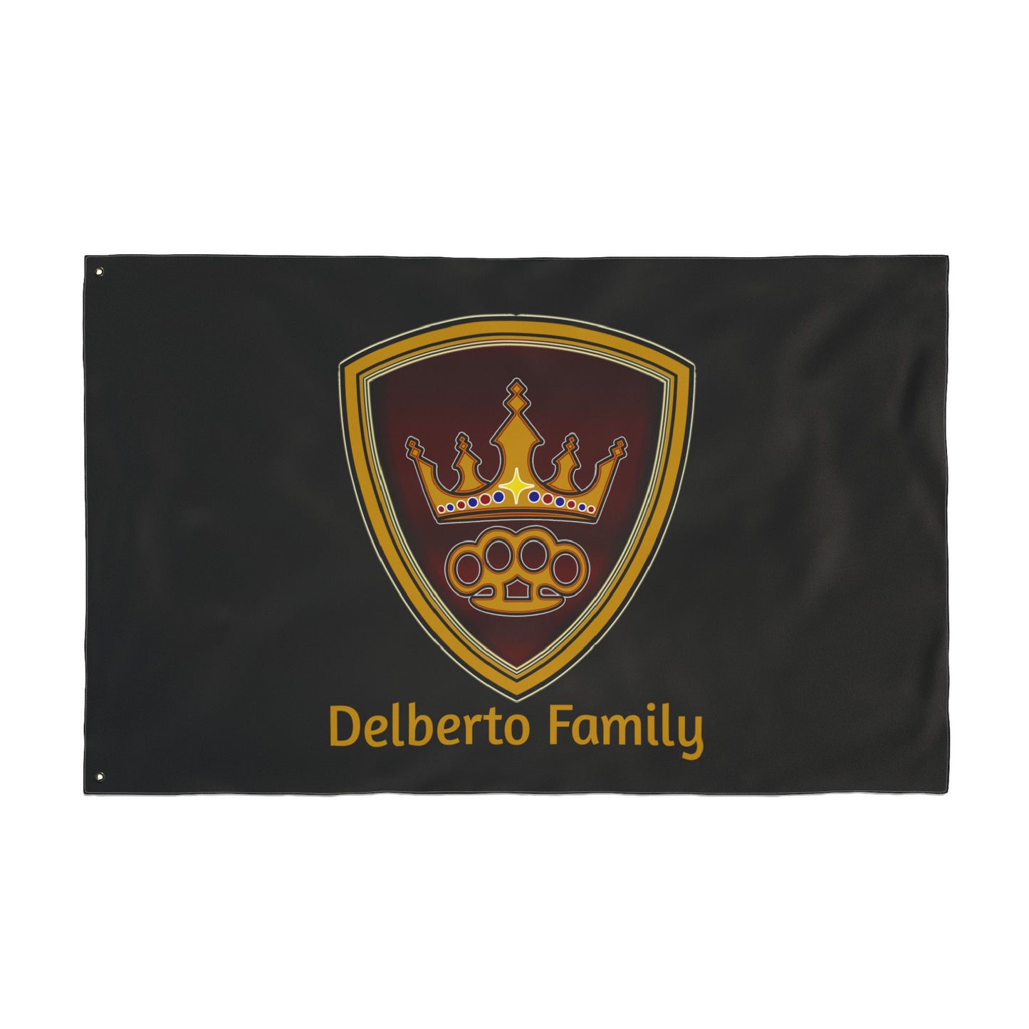 Delberto Family Flag — Double-Sided Outdoor Banner