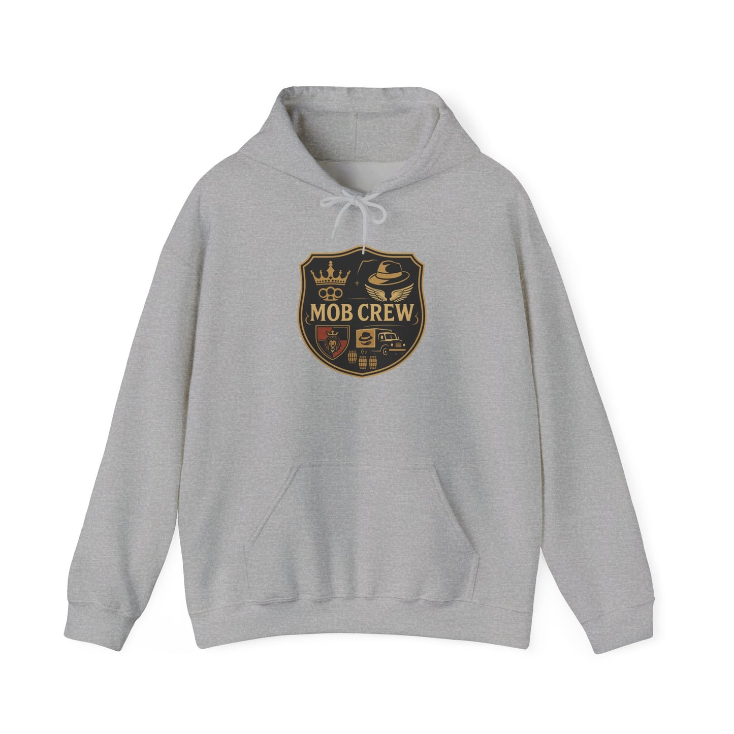 Mob Crew 4 Family Shield Hoodie – Vintage Pullover