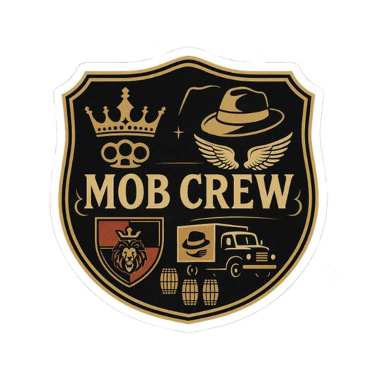 Retro Mob Crew Kiss-Cut Stickers | Vintage Vibe, Laptop Decor, Gift for Friends, Car Bumper Art, Cool Accessories - Mob Crew