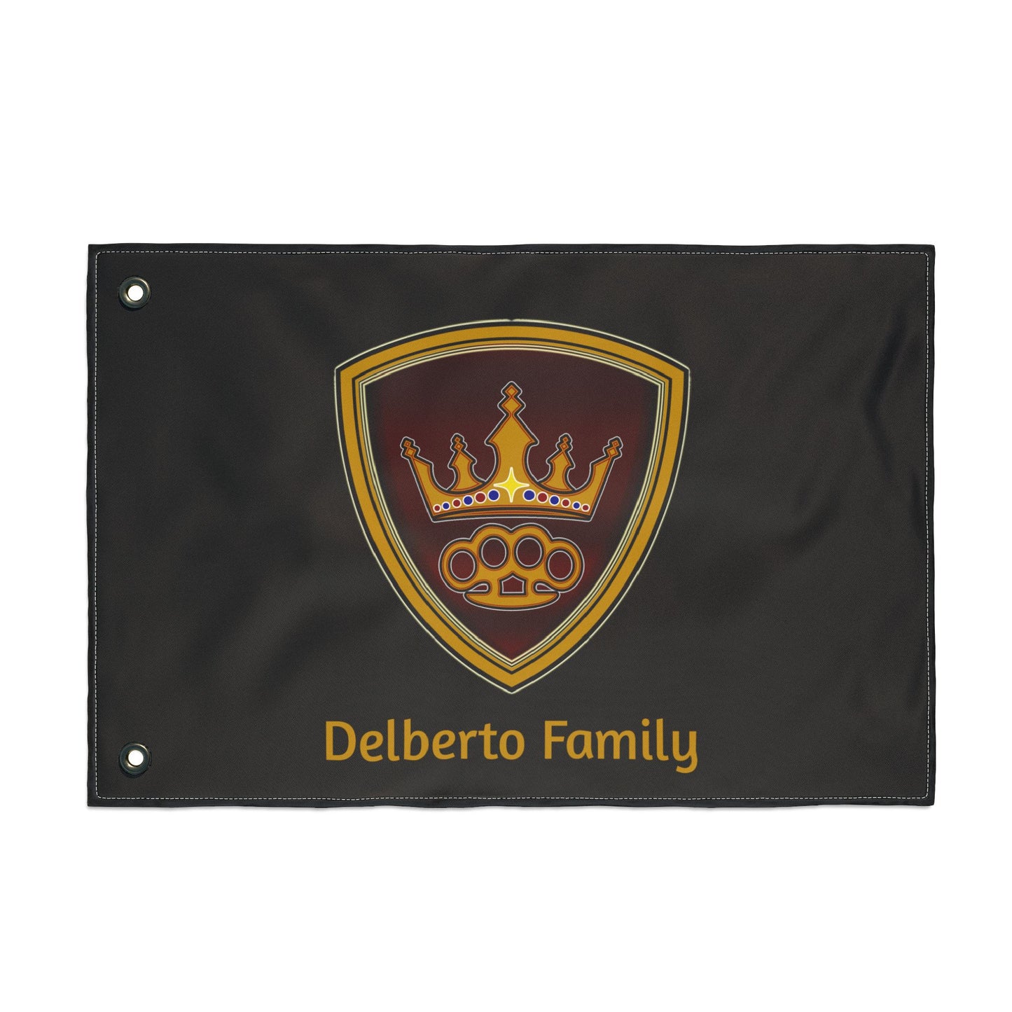 Delberto Family Flag — Double-Sided Outdoor Banner