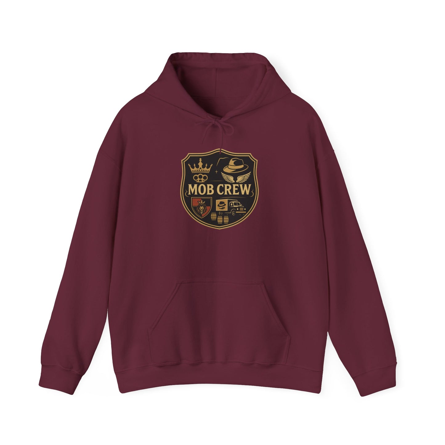 Mob Crew 4 Family Shield Hoodie – Vintage Pullover