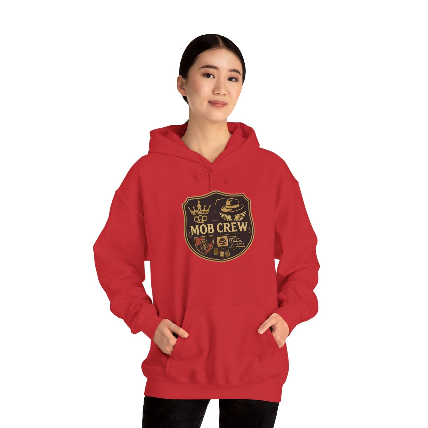 Mob Crew 4 Family Shield Hoodie – Vintage Pullover