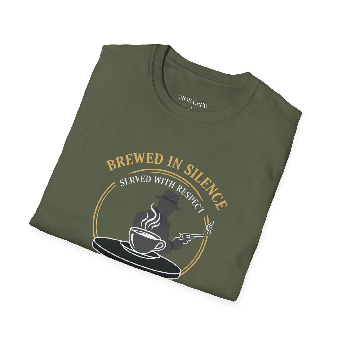 Mob Crew “Brewed in Silence, Served with Respect” Vintage T‑Shirt