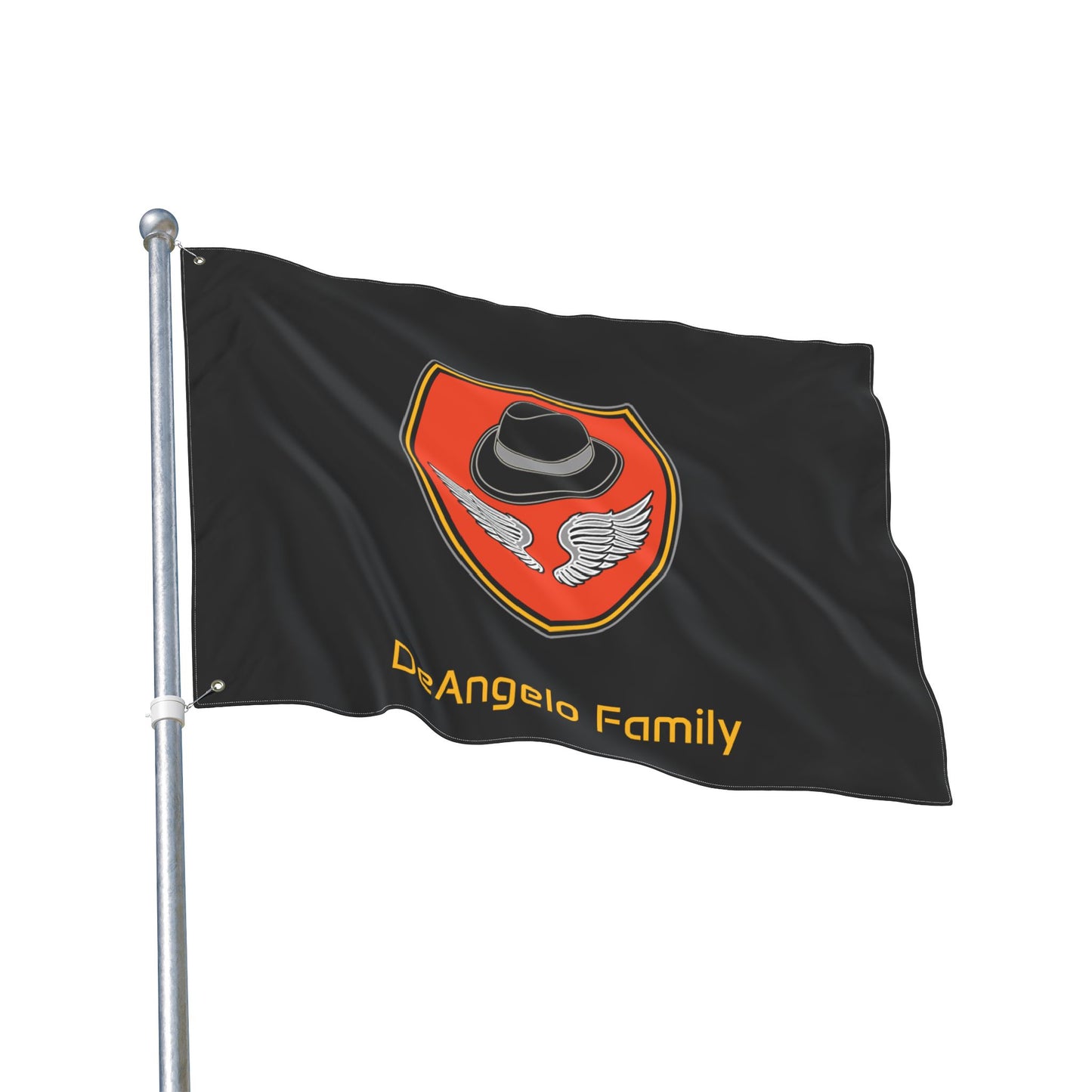 Family Flag — DeAngelo Family Crest Double-Sided Outdoor Banner