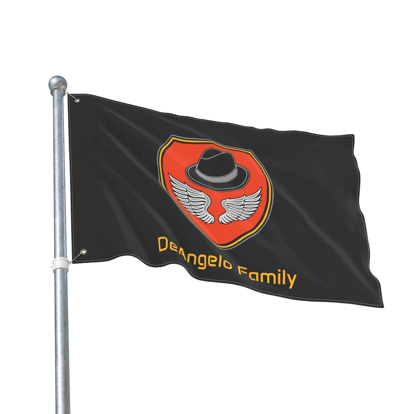 Family Flag — DeAngelo Family Crest Double-Sided Outdoor Banner