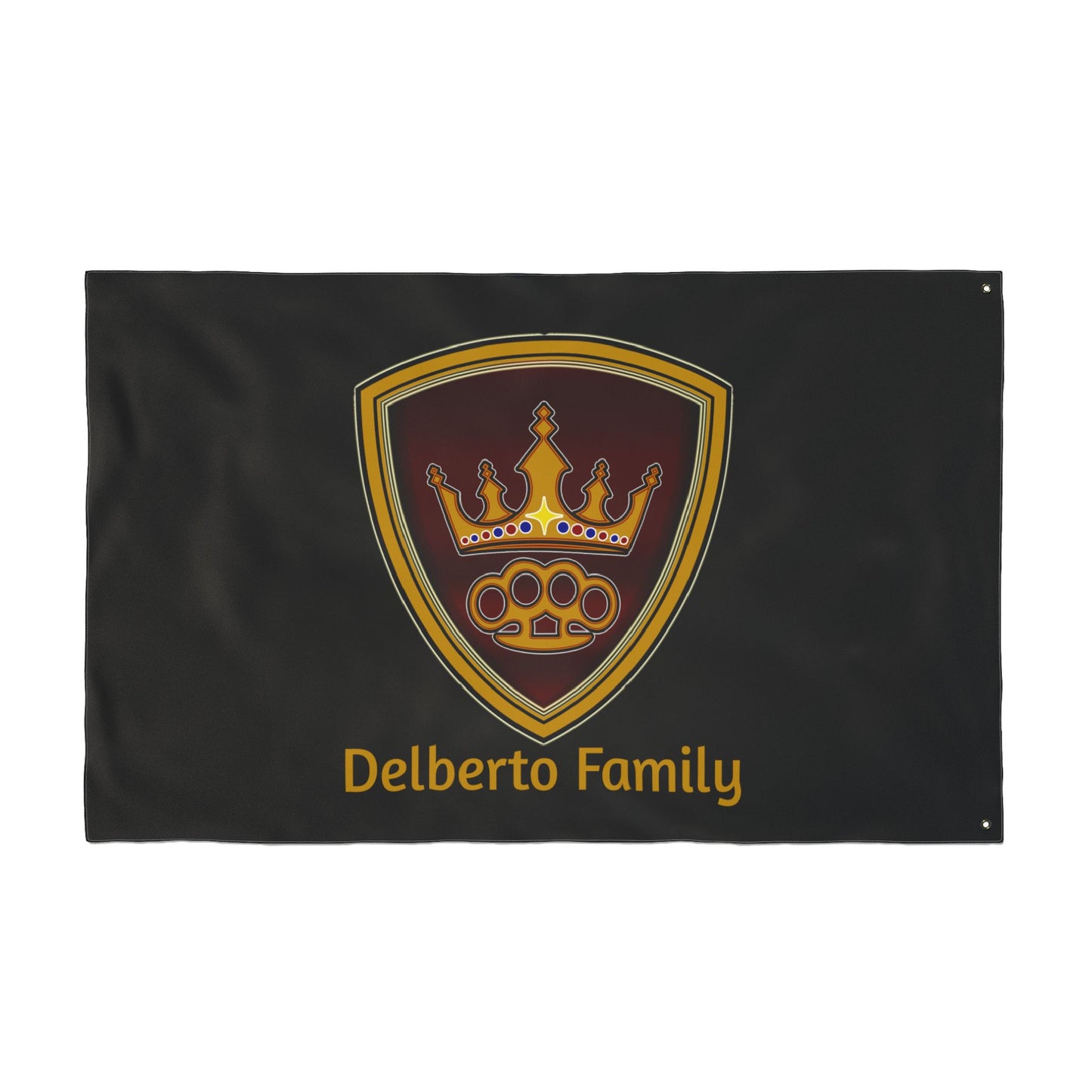 Delberto Family Flag — Double-Sided Outdoor Banner