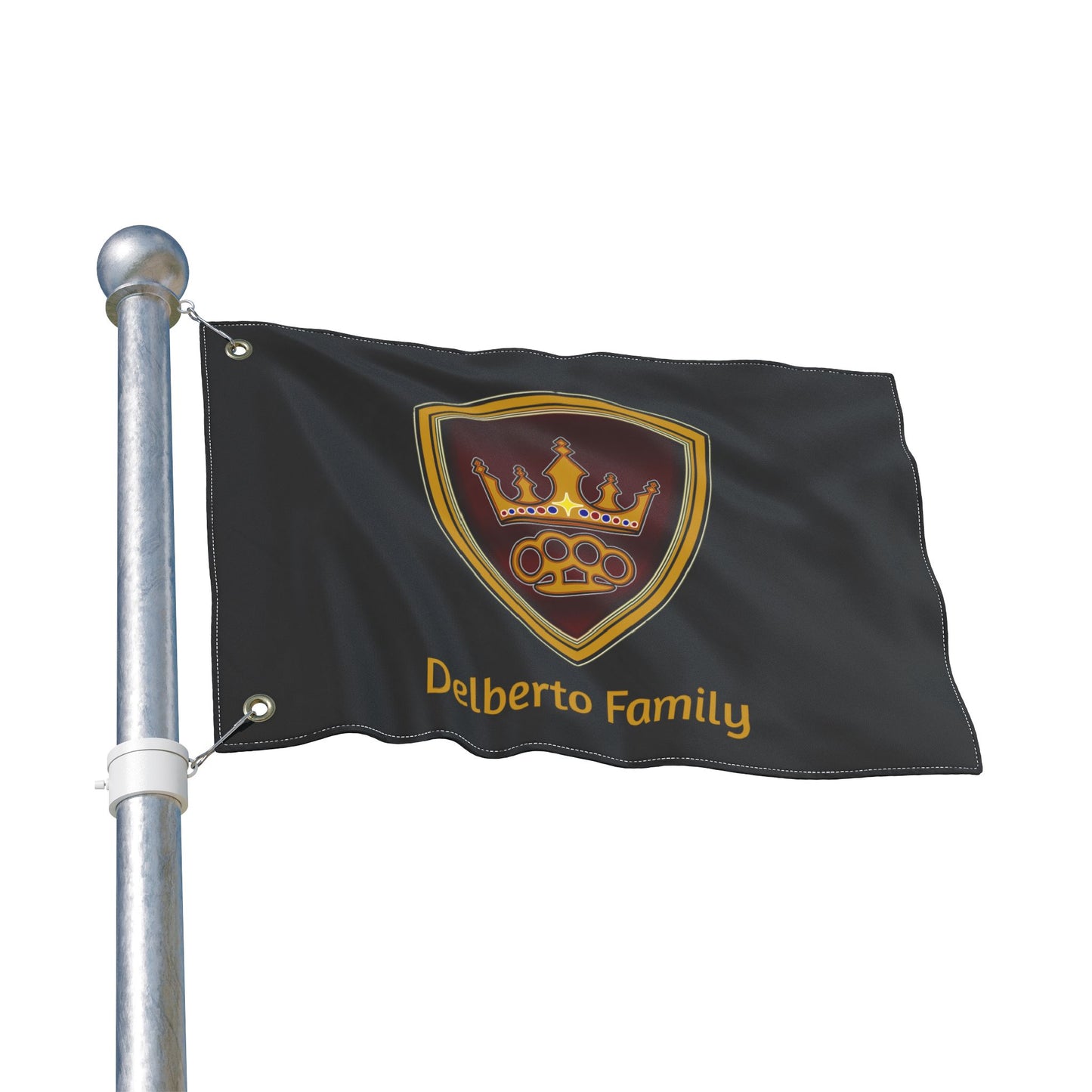 Delberto Family Flag — Double-Sided Outdoor Banner