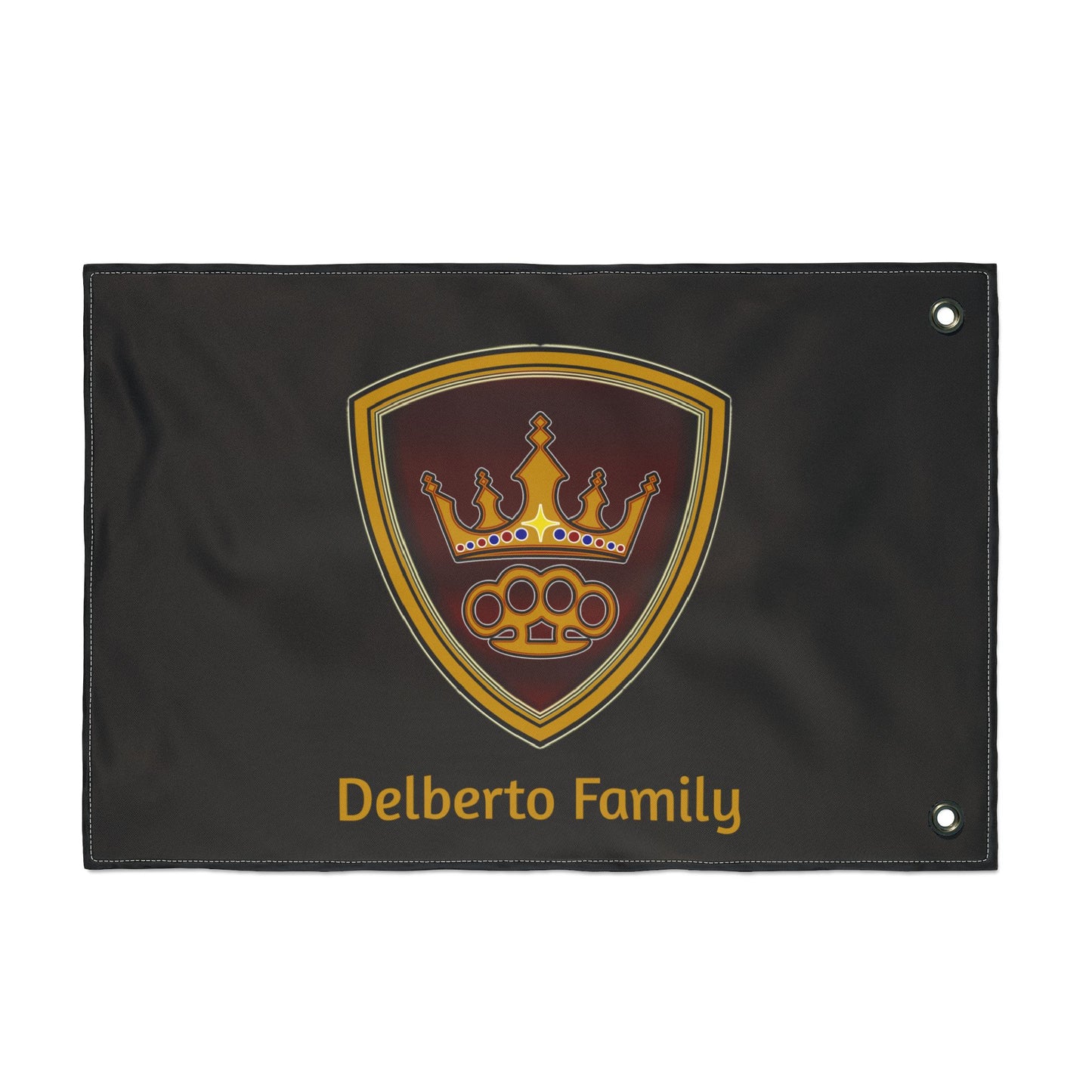 Delberto Family Flag — Double-Sided Outdoor Banner