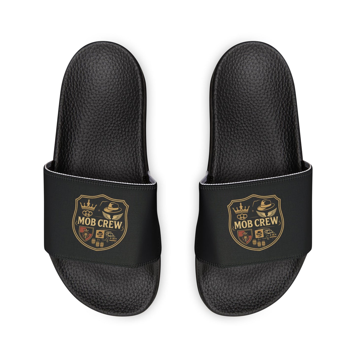 Mob Crew Men’s Crew Logo Slide Sandals Removable-Strap Pool & Casual Slides