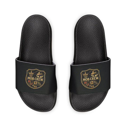 Mob Crew Men’s Crew Logo Slide Sandals Removable-Strap Pool & Casual Slides