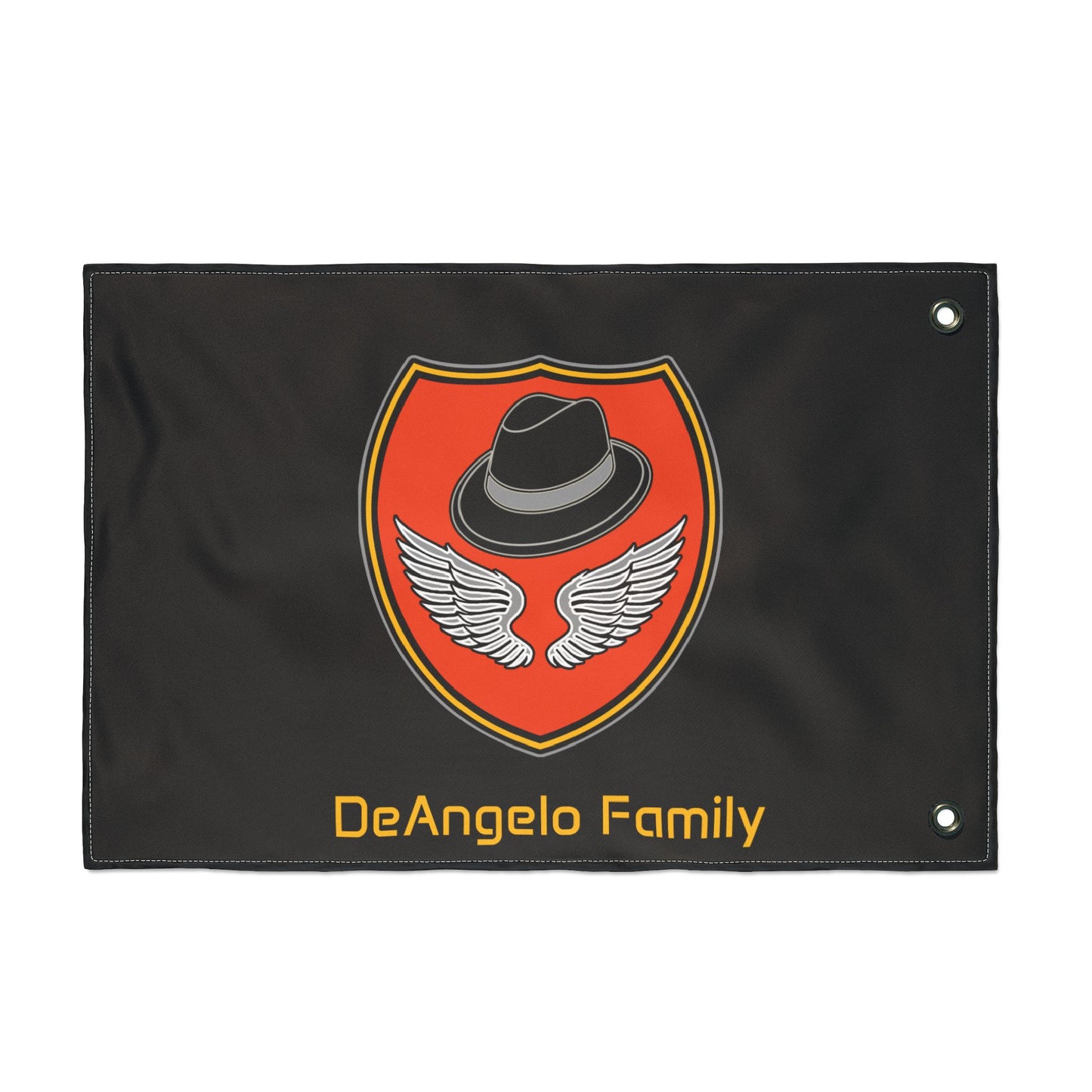 Family Flag — DeAngelo Family Crest Double-Sided Outdoor Banner