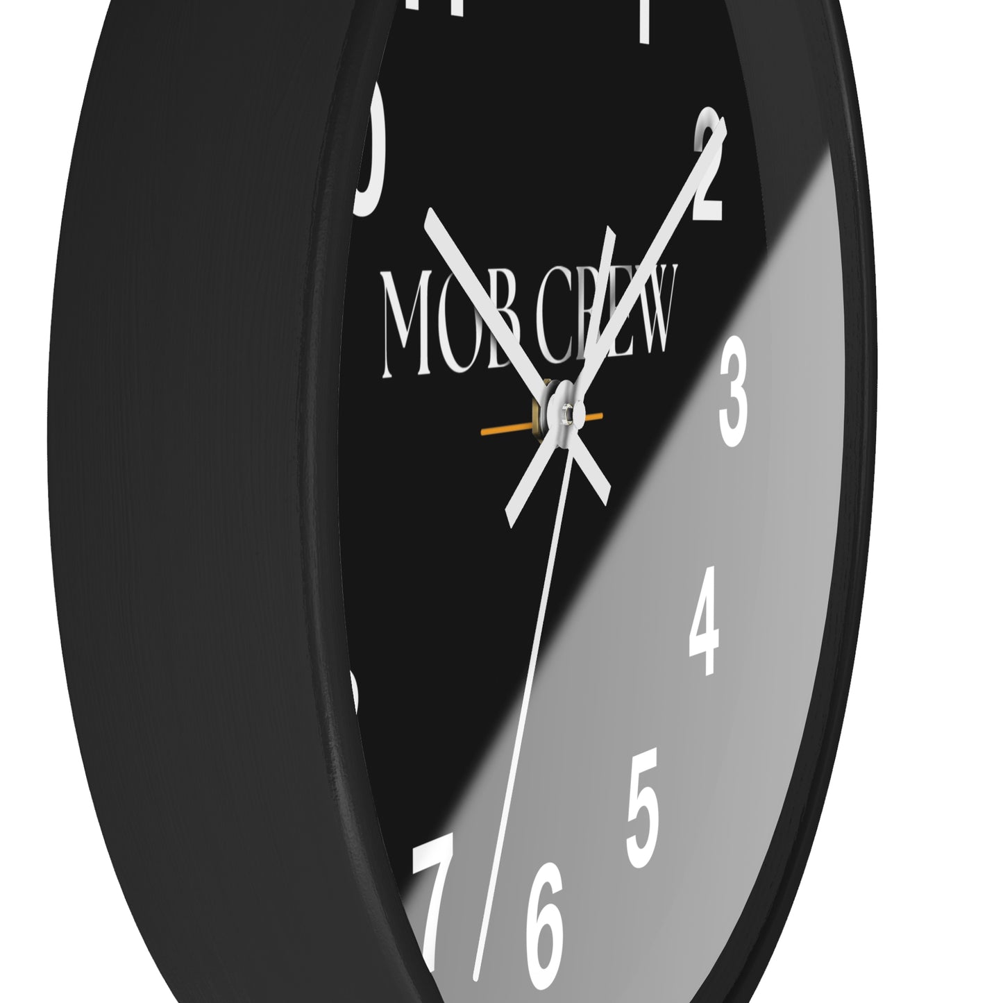 Mob Crew Black Wall Clock — Minimalist Modern Office Clock