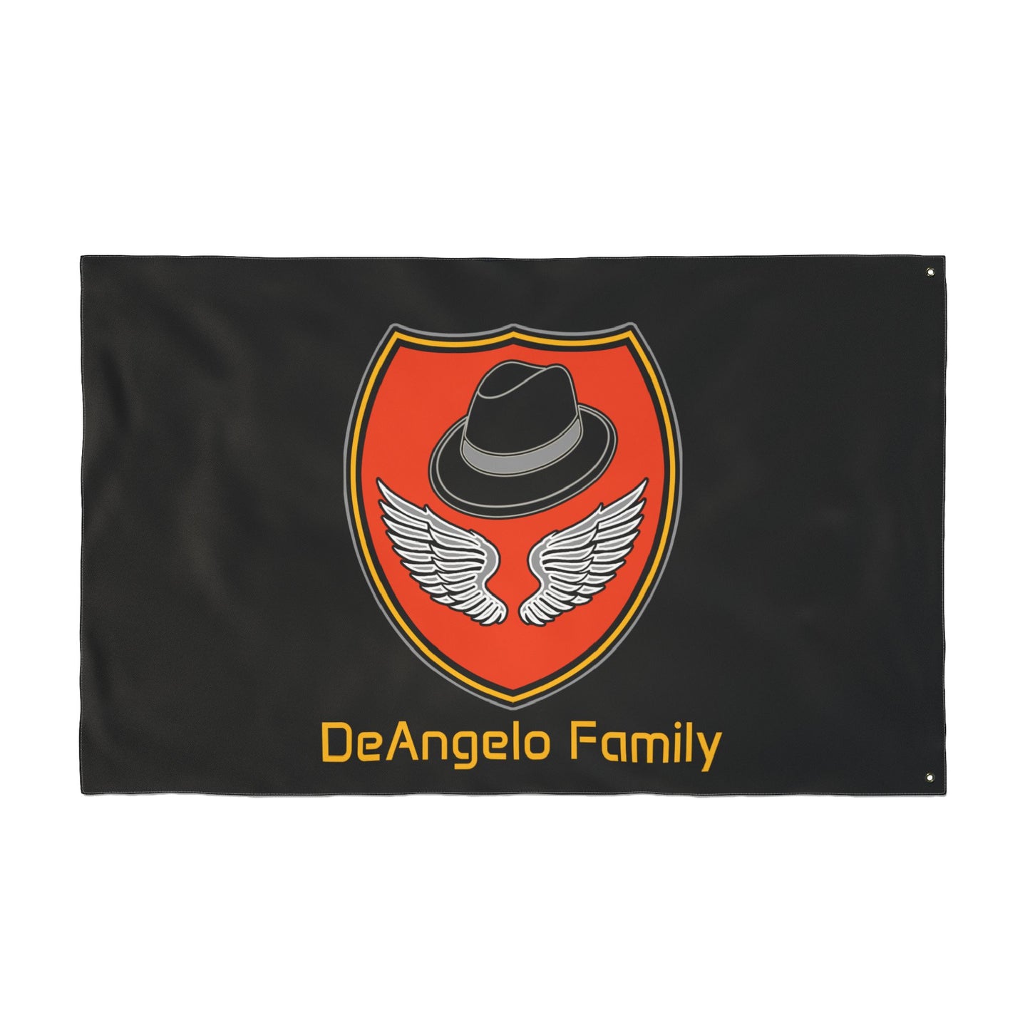 Family Flag — DeAngelo Family Crest Double-Sided Outdoor Banner