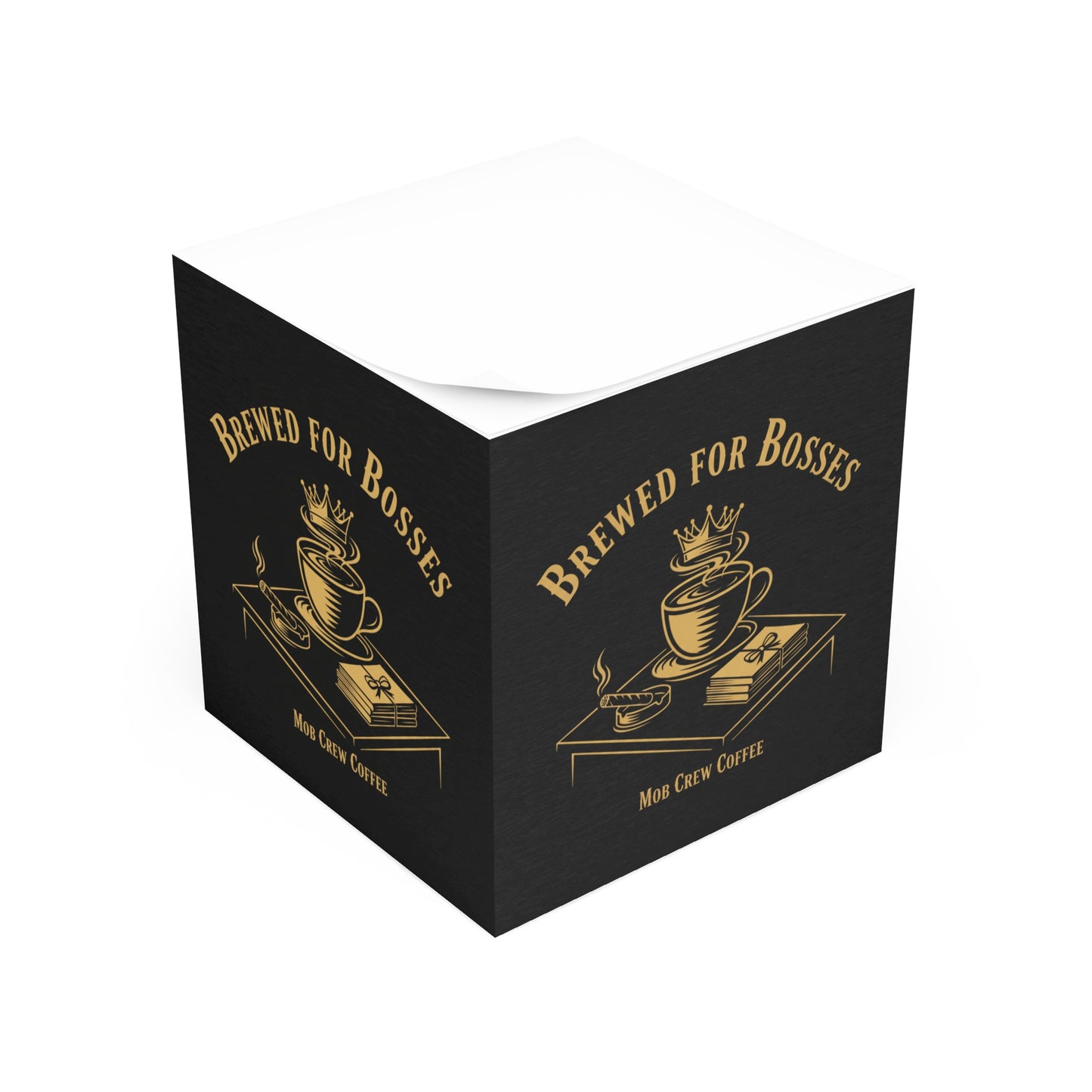 Mob Crew Sticky Note Cube — Blank White Note Pads for Desk, Office & Gifts