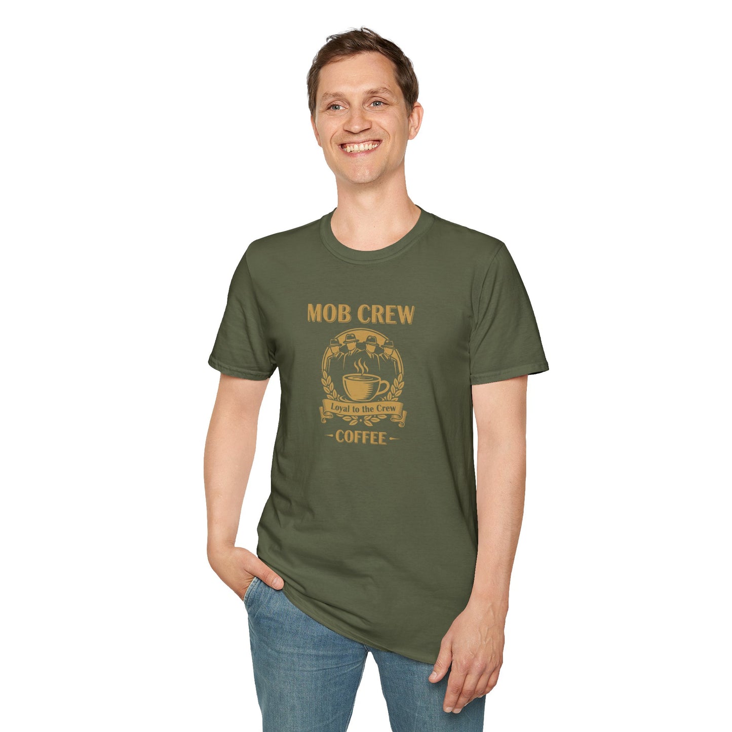 Mob Crew Coffee Loyal to The Crew T‑Shirt — Vintage Coffee Lover Tee