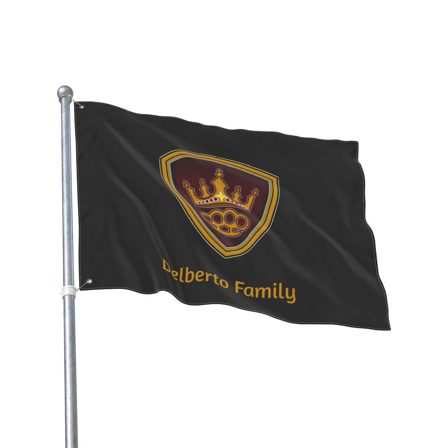 Delberto Family Flag — Double-Sided Outdoor Banner