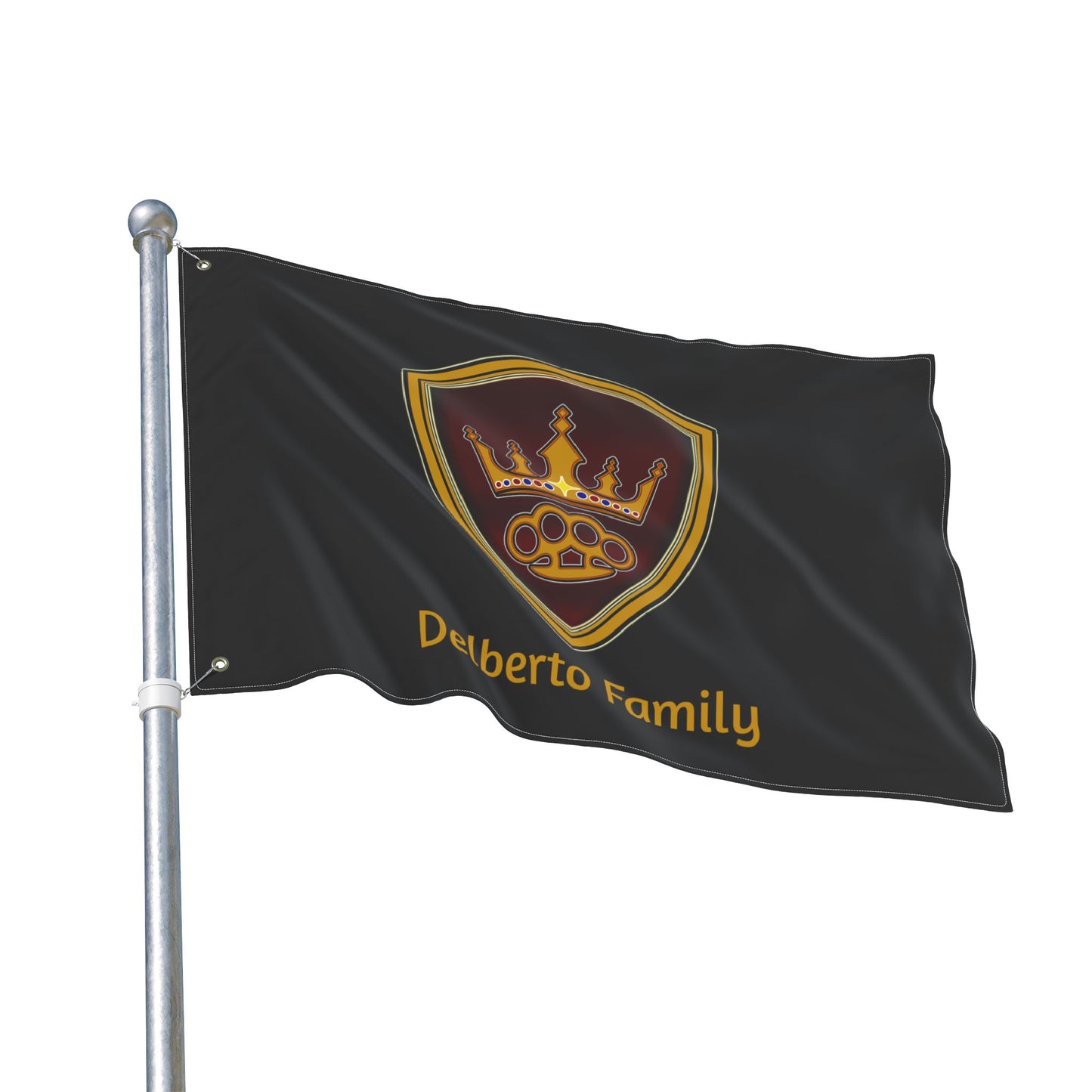 Delberto Family Flag — Double-Sided Outdoor Banner