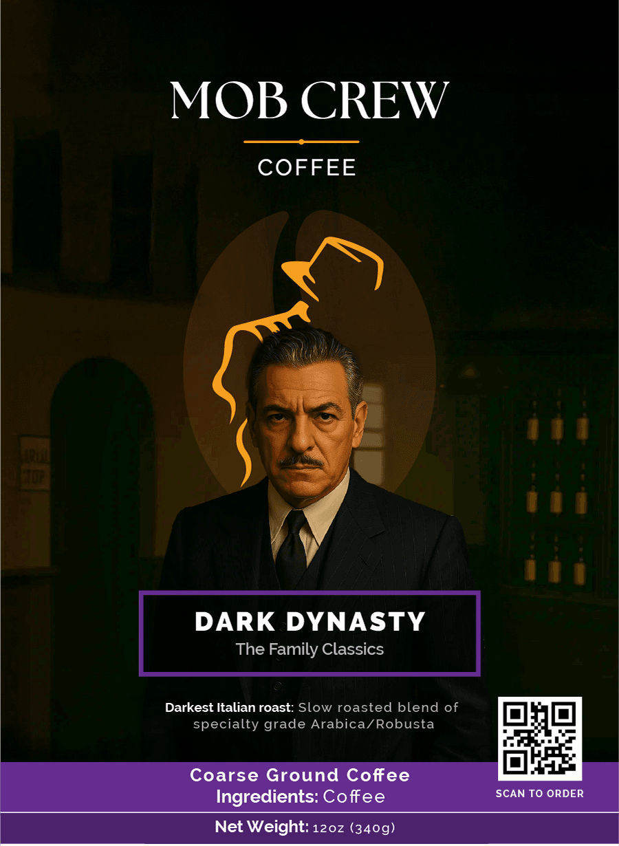 Dark Dynasty coffee coarse grind 12oz commanding intensity slow roasted