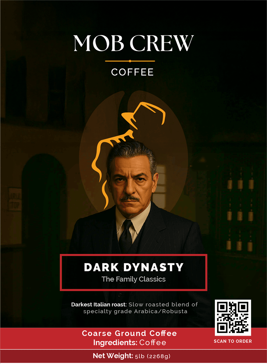 Dark Dynasty coffee coarse grind 5lb commanding intensity slow roasted