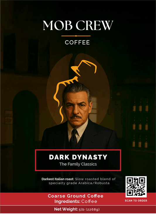 Dark Dynasty coffee coarse grind 5lb commanding intensity slow roasted