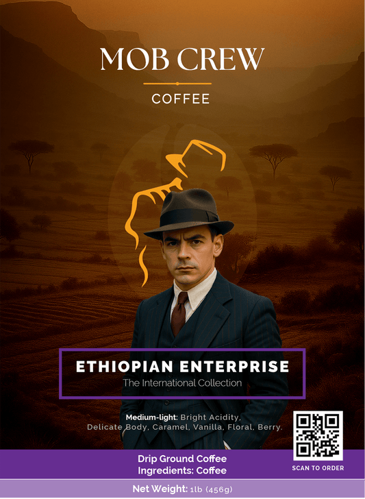 Ethiopian Enterprise coffee drip grind 1lb single origin caramel vanilla floral berry notes