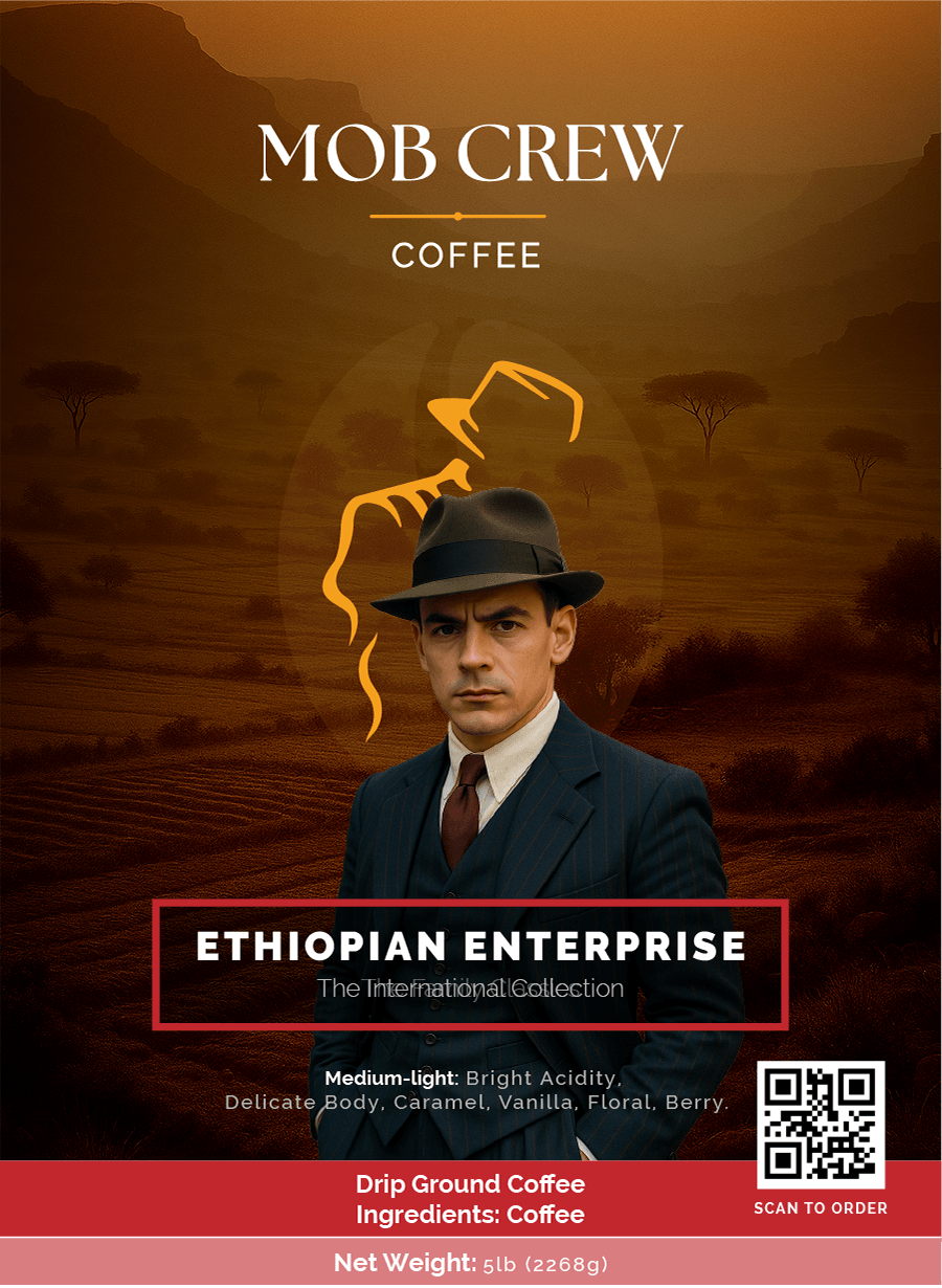 Ethiopian Enterprise coffee drip grind 5lb single origin caramel vanilla floral berry notes