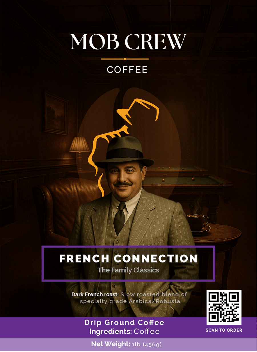 French Connection coffee drip grind 1lb dark roast dark chocolate smokey notes