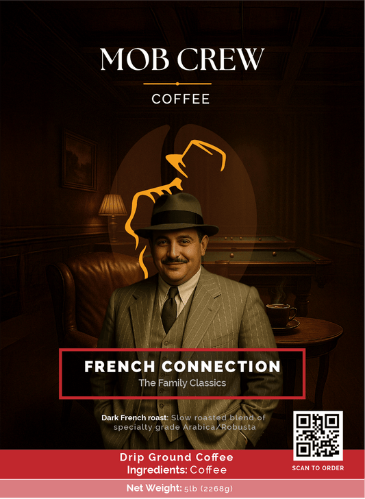 French Connection coffee drip grind 5lb dark roast dark chocolate smokey notes