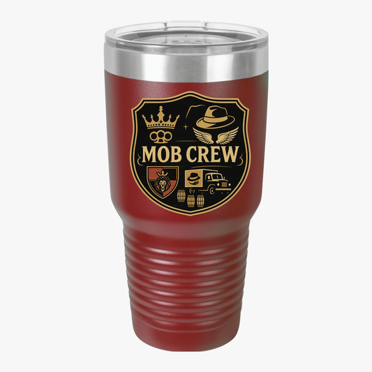 Mob Crew 4 Family Shield 30oz Insulated Tumbler — Travel Mug for Coffee Lovers