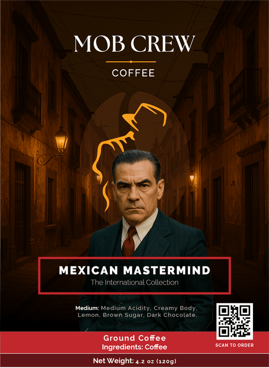 Mexican Mastermind coffee pods 12 count single serve K-cup compatible specialty blend Mob Crew Coffee