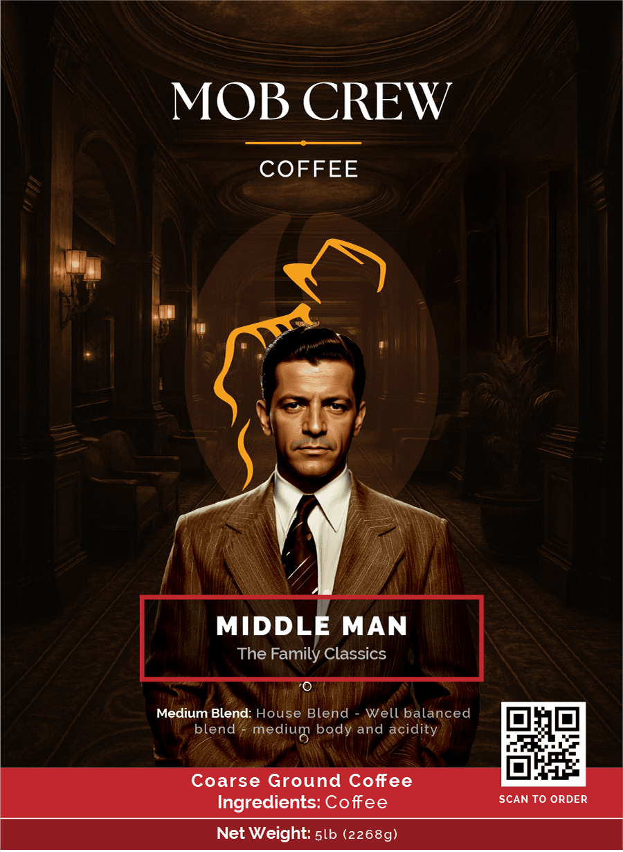 Middle Man coffee coarse grind 5lb signature blend perfect balance