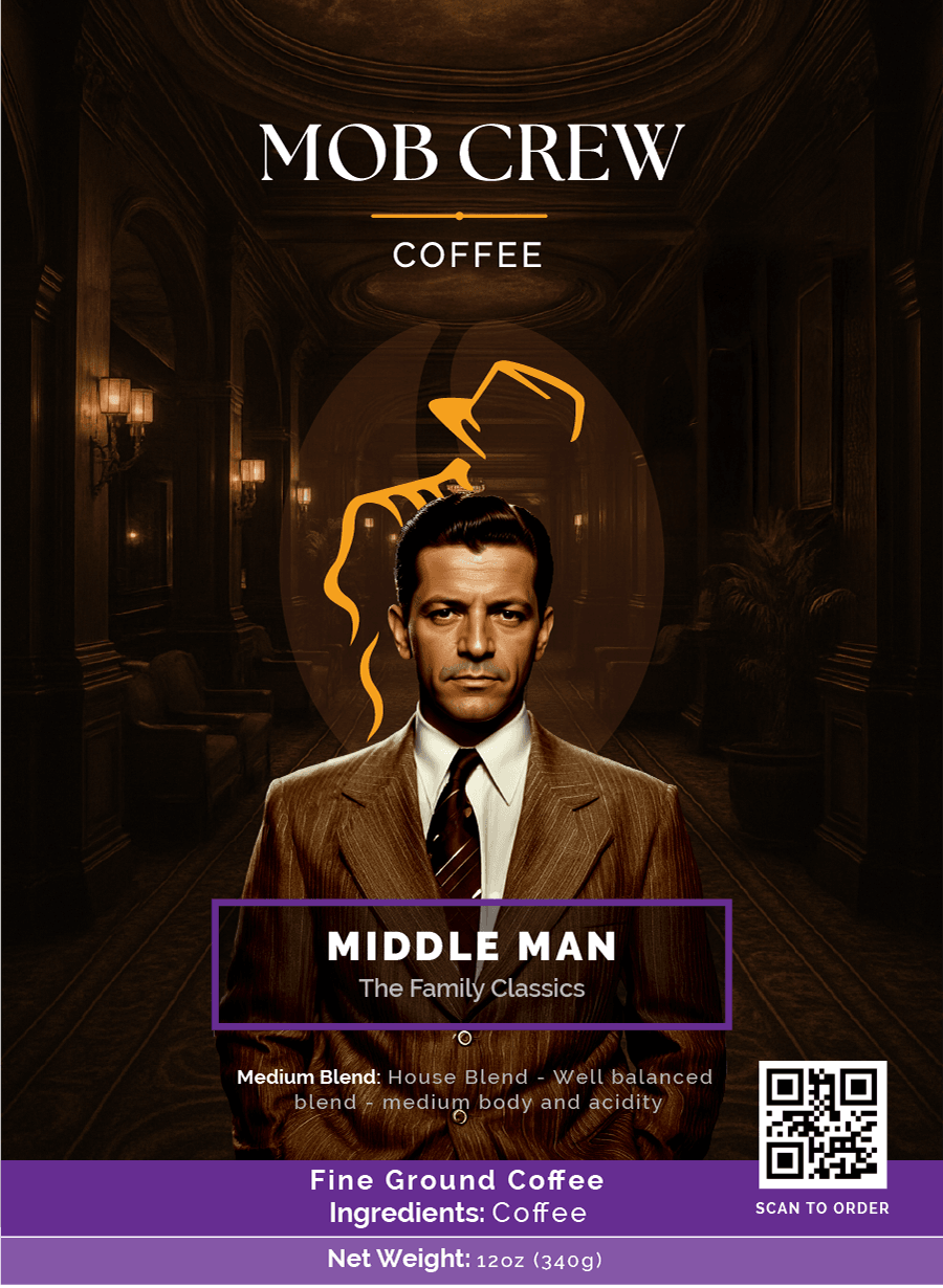 Middle Man coffee fine grind 12oz everyday brew harmonious flavor