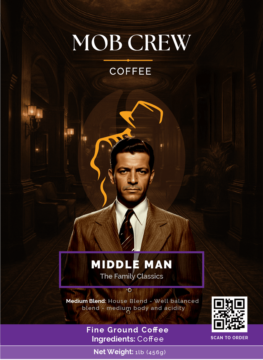 Middle Man coffee fine grind 1lb everyday brew harmonious flavor