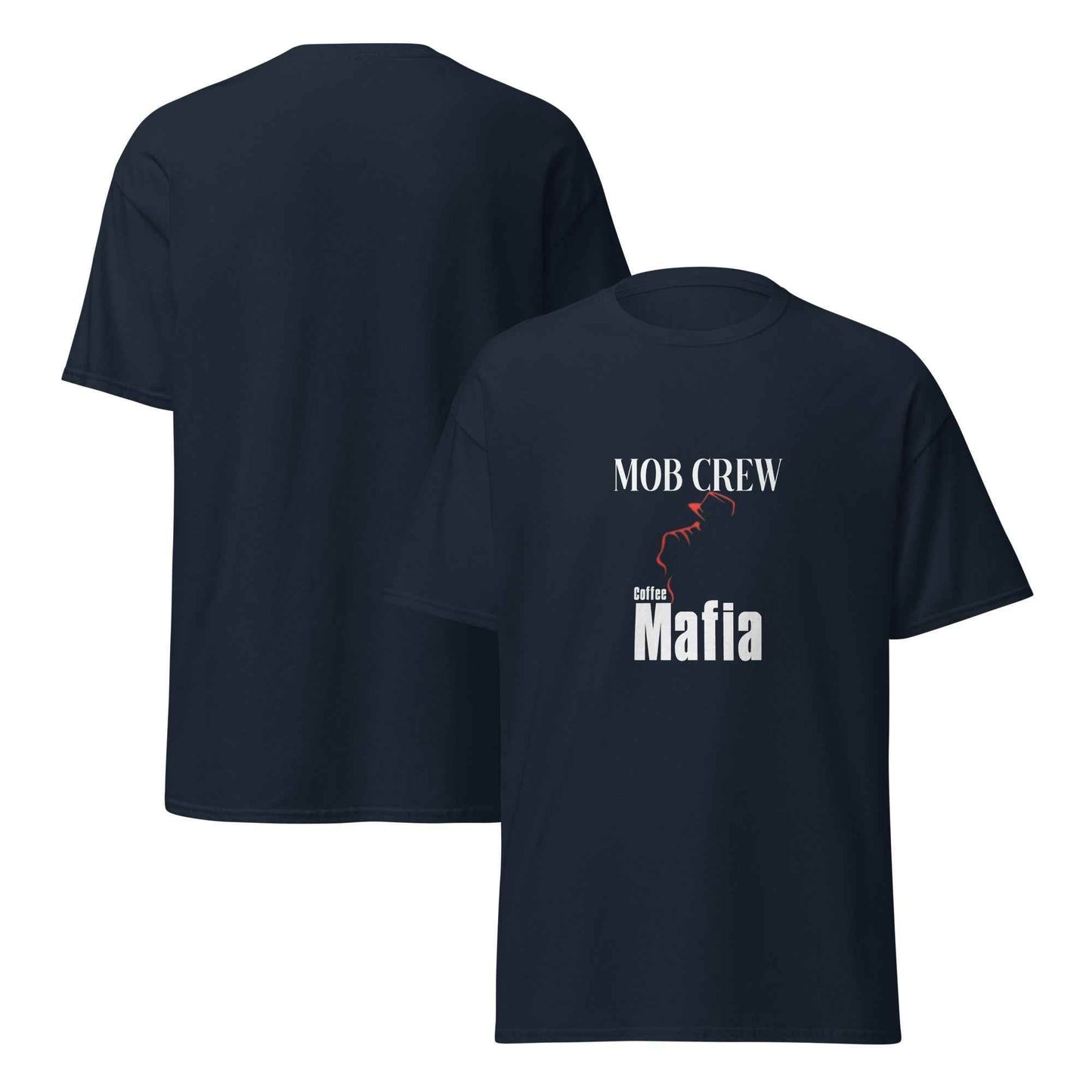 Mob Crew Classic Unisex T-Shirt Black Back View Mob-Inspired Design