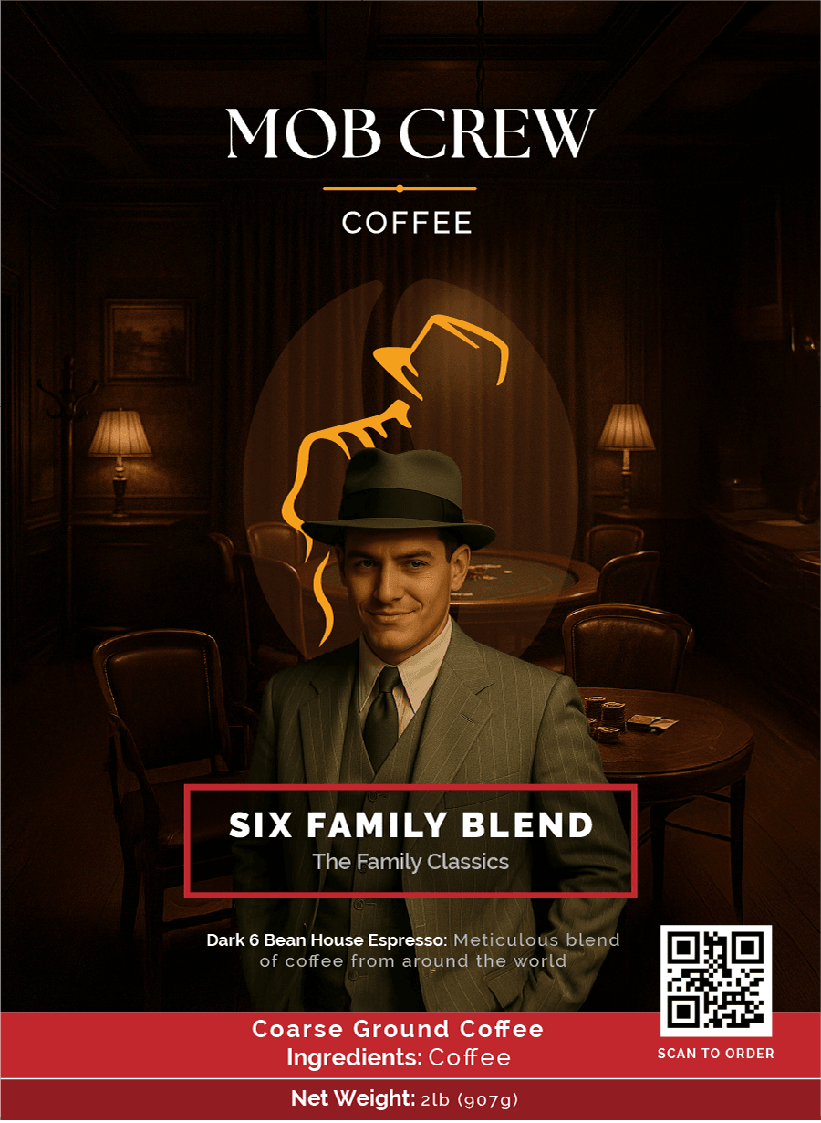 Six Family Blend coffee coarse grind 2lb signature espresso robust character