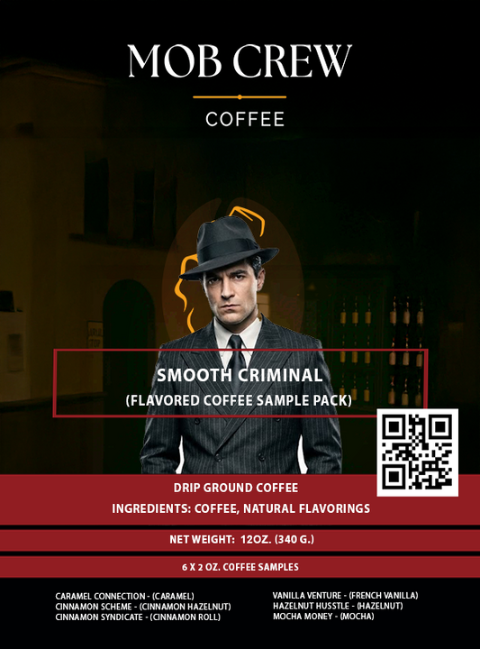 Smooth Criminal (Flavored Coffee) Sample Pack — 6x 2oz Ground Coffee Samples
